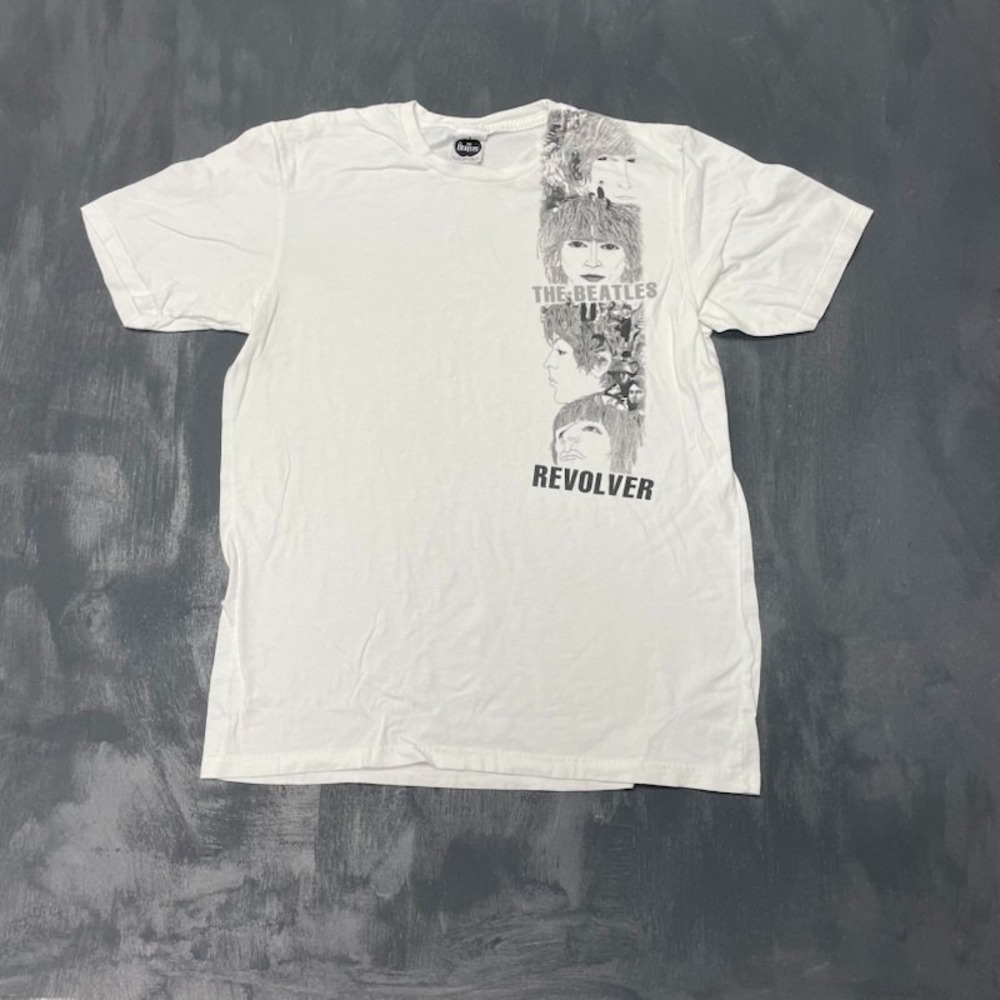 Vintage The Beatles Revolver shirt mens large white 2000s y2k Music band